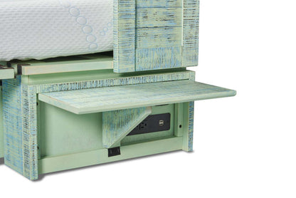 Lit armoire Parker avec matelas en mousse à mémoire de forme, Seafoam - Queen Size | Armoire-lit Parker avec matelas en mousse à mémoire de forme, écume de mer - format grand lit