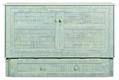 Lit armoire Parker avec matelas en mousse à mémoire de forme, Seafoam - Queen Size | Armoire-lit Parker avec matelas en mousse à mémoire de forme, écume de mer - format grand lit