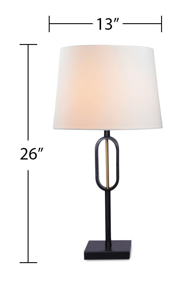 Ensemble 3 pièces Patsy Noir Mat avec Accents Or Brossé, Lampadaire et Deux Lampes de Table|Ensemble 3 lampes Patsy noir mat avec touches dorées brossées, 2 lampes de table et 1 lampe à pied