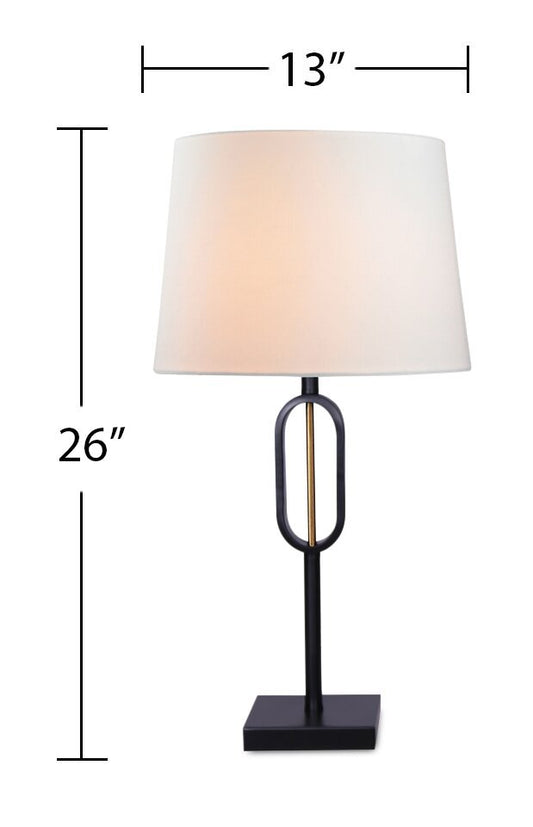 Ensemble 3 pièces Patsy Noir Mat avec Accents Or Brossé, Lampadaire et Deux Lampes de Table|Ensemble 3 lampes Patsy noir mat avec touches dorées brossées, 2 lampes de table et 1 lampe à pied