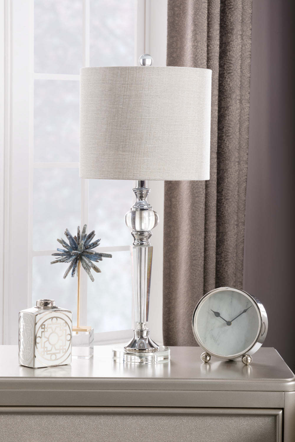 26 Glam Crystal Table Lamp|Lampe de table somptueuse de 26 po avec cristaux