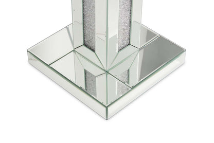 Persia 54.3 Glam Lampadaire avec verre, miroir et cristaux acryliques|Lampe à pied somptueuse Persia de 54,3 po avec verre, miroir et cristaux en acrylique