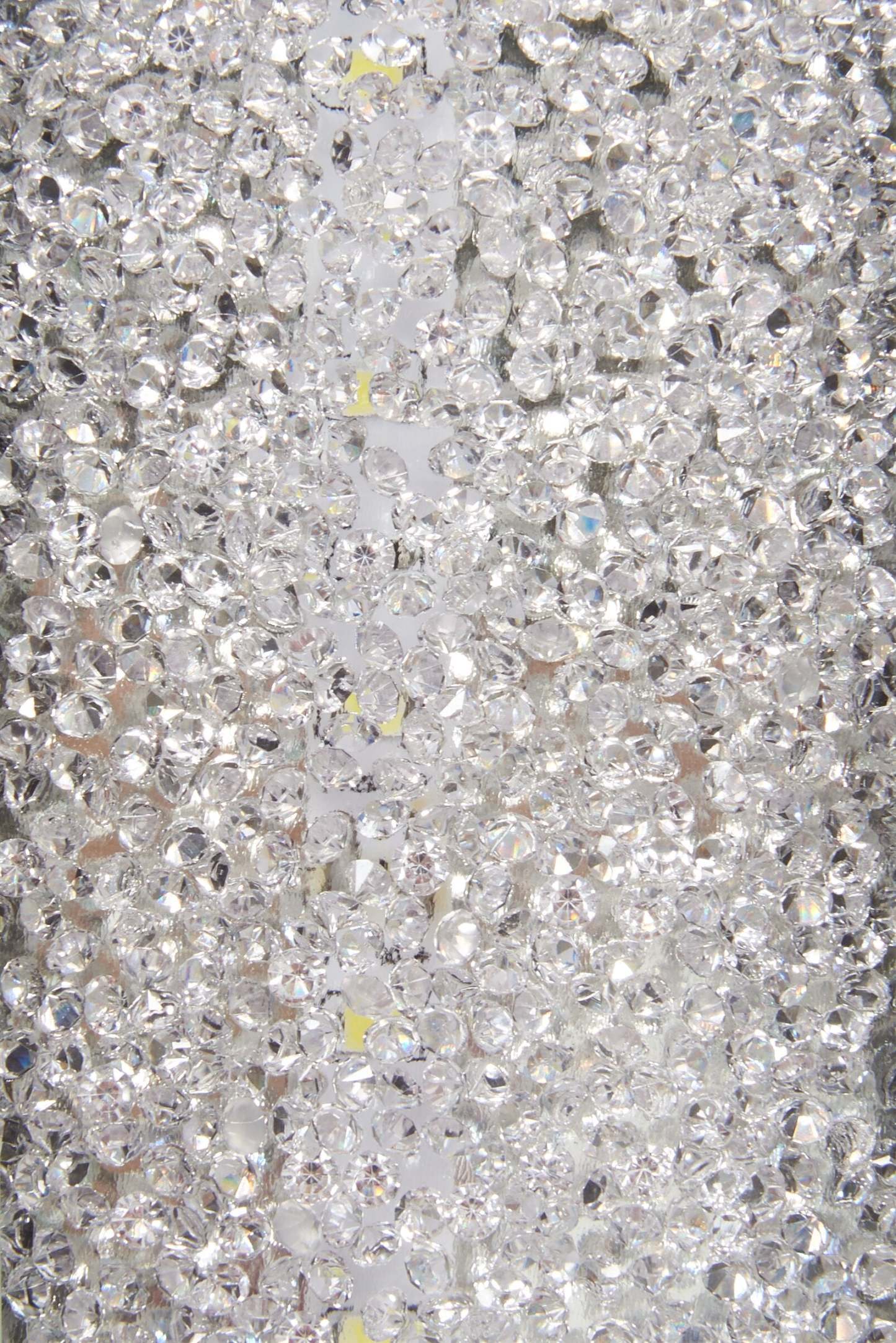 Persia 54.3 Glam Lampadaire avec verre, miroir et cristaux acryliques|Lampe à pied somptueuse Persia de 54,3 po avec verre, miroir et cristaux en acrylique