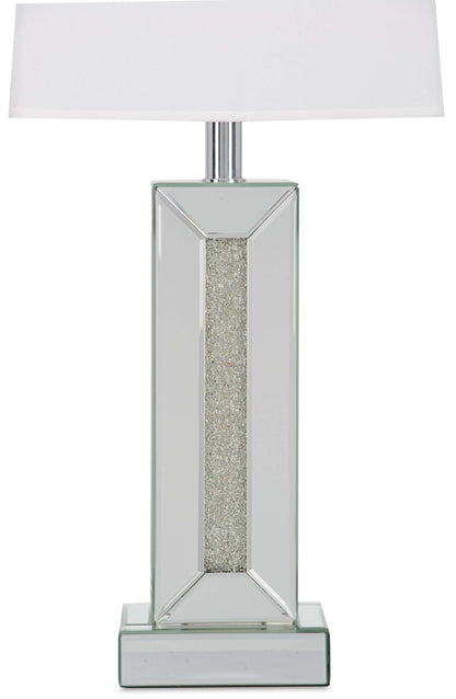 Persia 30.7 Glam Lampe de table avec verre, miroir et cristaux acryliques|Lampe de table somptueuse Persia de 30,7 po avec verre, miroir et cristaux en acrylique