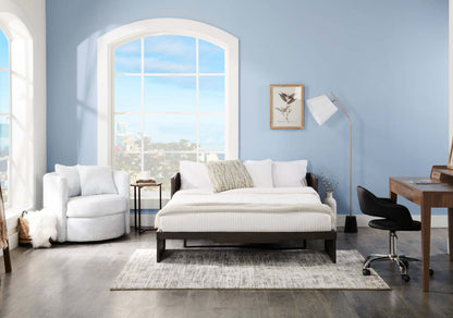 Made in Canada Petite 36 Chenille Fabric Swivel Cuddler Accent Chair - Teddy Star Grey | Fauteuil d’appoint pivotant Cuddler Petite de 36 po fabriqué au Canada en tissu de chenille - gris Teddy Star