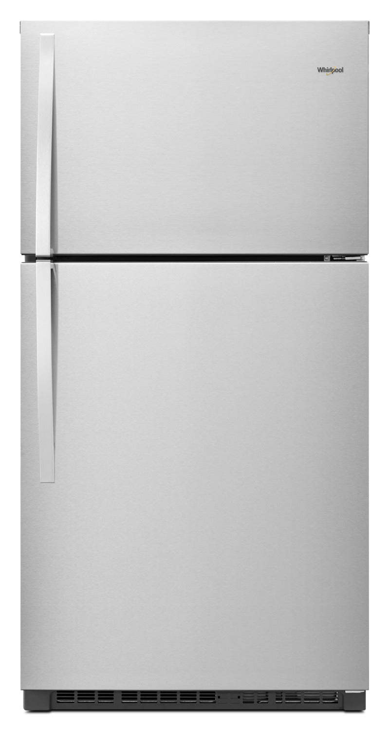 Réfrigérateur Whirlpool de 33 21 pi³ à congélateur supérieur - acier inoxydable résistant aux empreintes numériques - WRT541SZDZ | Réfrigérateur Whirlpool de 21 pi³ et de 33 po à congélateur supérieur - acier inoxydable résistant à…
