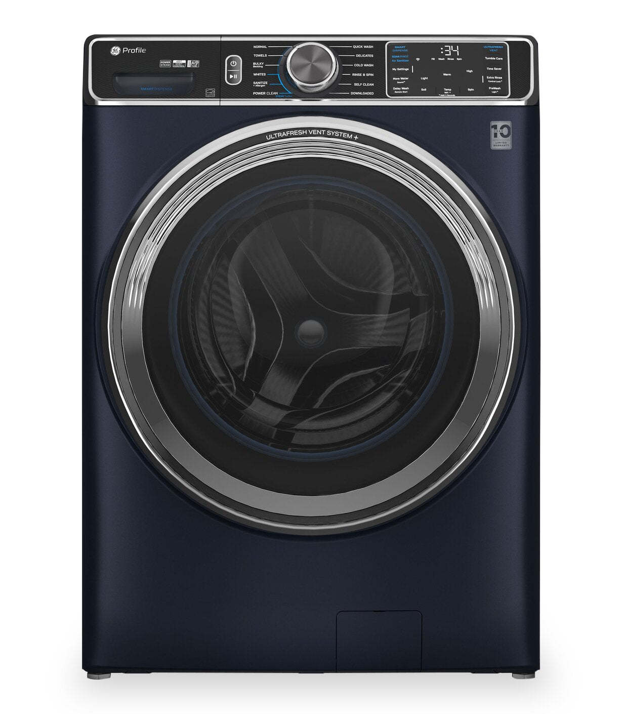 Profil Laveuse à chargement frontal de 6,1 pi³ et sécheuse électrique de 7,8 pi³ avec vapeur et Wi-Fi intégré | GEFL870B
