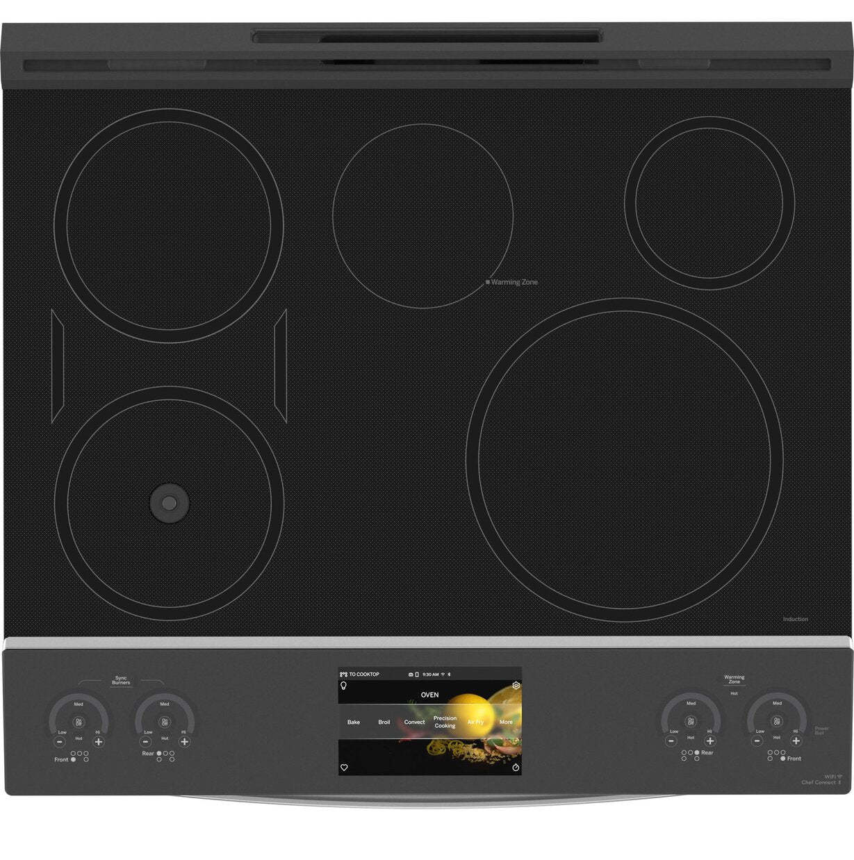 Cuisinière intelligente à induction Profile de 5,3 pi³ avec caméra dans le four - acier inoxydable résistant aux empreintes digitales…