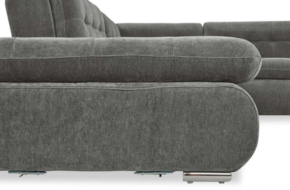 Sofa sectionnel modulaire Plaza de Scott Living 4 pièces en tissu avec pouf - gris