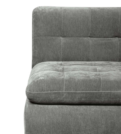 Scott Living Chaise d'angle modulaire 42,5 Plaza en tissu avec coussins de dossier capitonnés et pieds en métal - Gris | Fauteuil modulaire en coin Plaza de Scott Living de 42,5 po en tissu avec coussins de dossier capitonnés et pattes en métal - gris