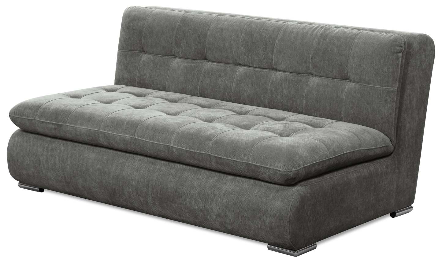 Sofa sectionnel modulaire Plaza de Scott Living 4 pièces en tissu avec pouf - gris