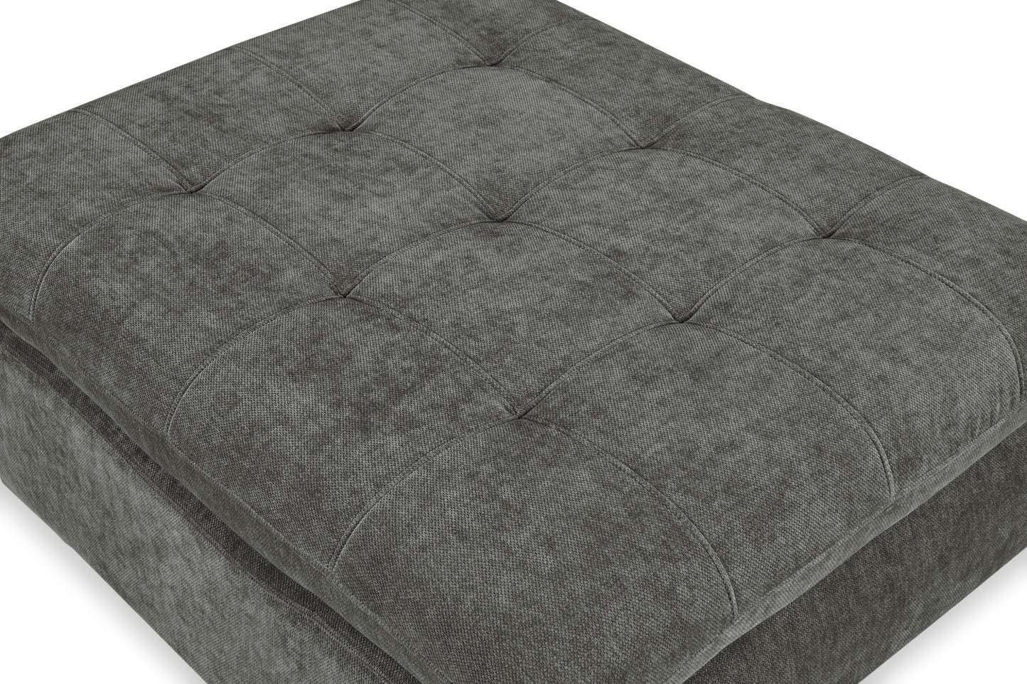 Scott Living Plaza Modular 38 Ottoman en tissu avec coussin capitonné et pieds en métal - Gris | Pouf modulable Plaza de Scott Living de 38 po en tissu avec coussin capitonné et pattes en métal - gris