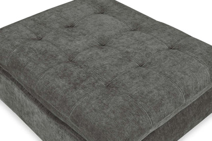 Scott Living Plaza Modular 38 Ottoman en tissu avec coussin capitonné et pieds en métal - Gris | Pouf modulable Plaza de Scott Living de 38 po en tissu avec coussin capitonné et pattes en métal - gris