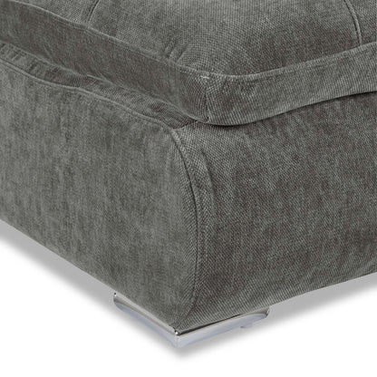 Scott Living Plaza Modular 38 Ottoman en tissu avec coussin capitonné et pieds en métal - Gris | Pouf modulable Plaza de Scott Living de 38 po en tissu avec coussin capitonné et pattes en métal - gris