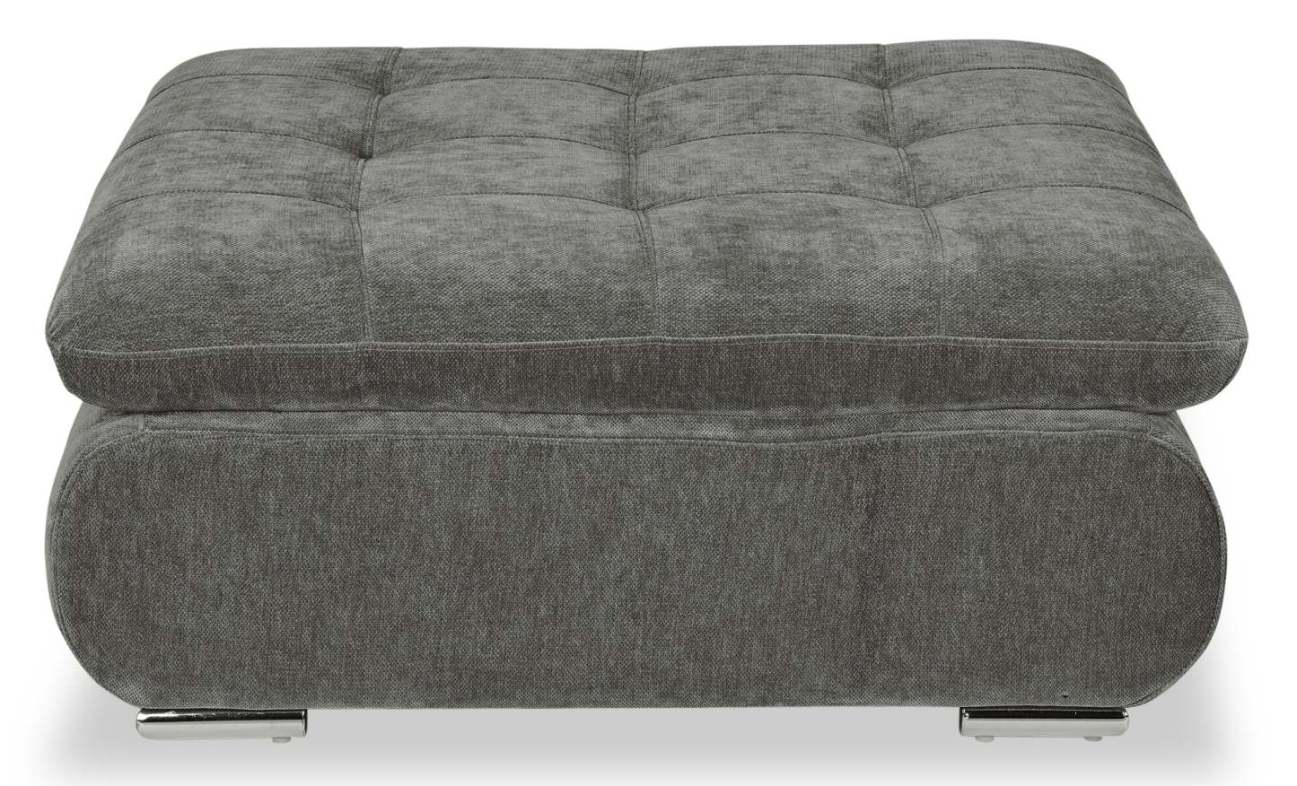 Scott Living Plaza Modular 38 Ottoman en tissu avec coussin capitonné et pieds en métal - Gris | Pouf modulable Plaza de Scott Living de 38 po en tissu avec coussin capitonné et pattes en métal - gris