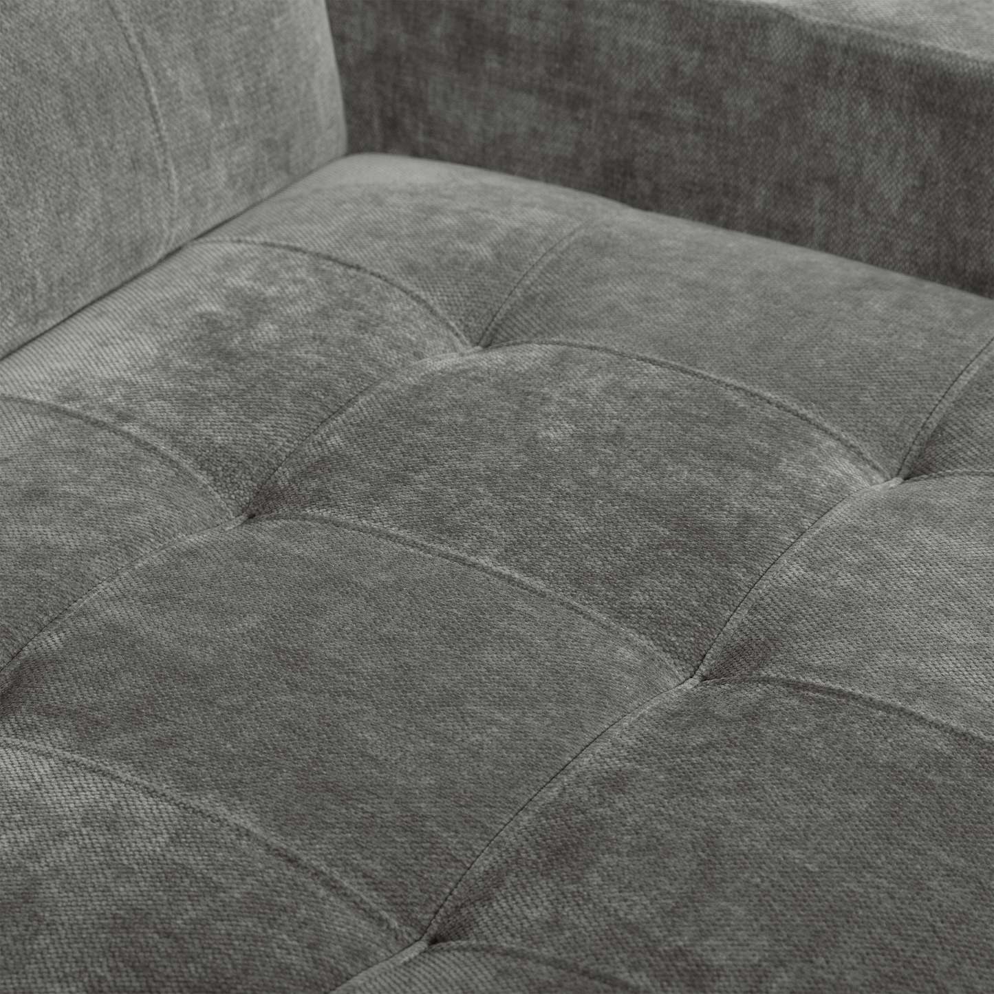 Canapé sectionnel modulaire Plaza de Scott Living 3 pièces en tissu avec console de rangement et 2 porte-gobelets - gris