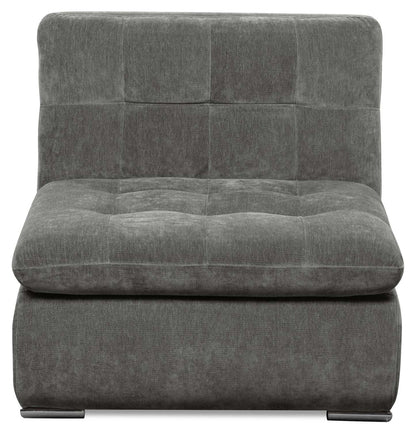 Canapé sectionnel modulaire Plaza de Scott Living 3 pièces en tissu avec console de rangement et 2 porte-gobelets - gris