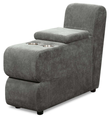 Canapé sectionnel modulaire Plaza de Scott Living 3 pièces en tissu avec console de rangement et 2 porte-gobelets - gris