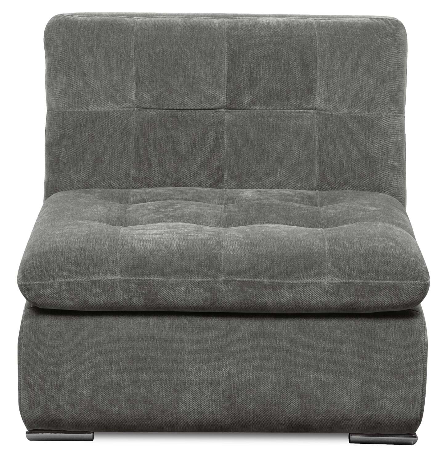 Canapé sectionnel modulaire Plaza de Scott Living 4 pièces en tissu avec console de rangement et 2 porte-gobelets - gris