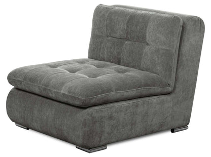 Sofa sectionnel modulaire Plaza de Scott Living 4 pièces en tissu avec pouf - gris