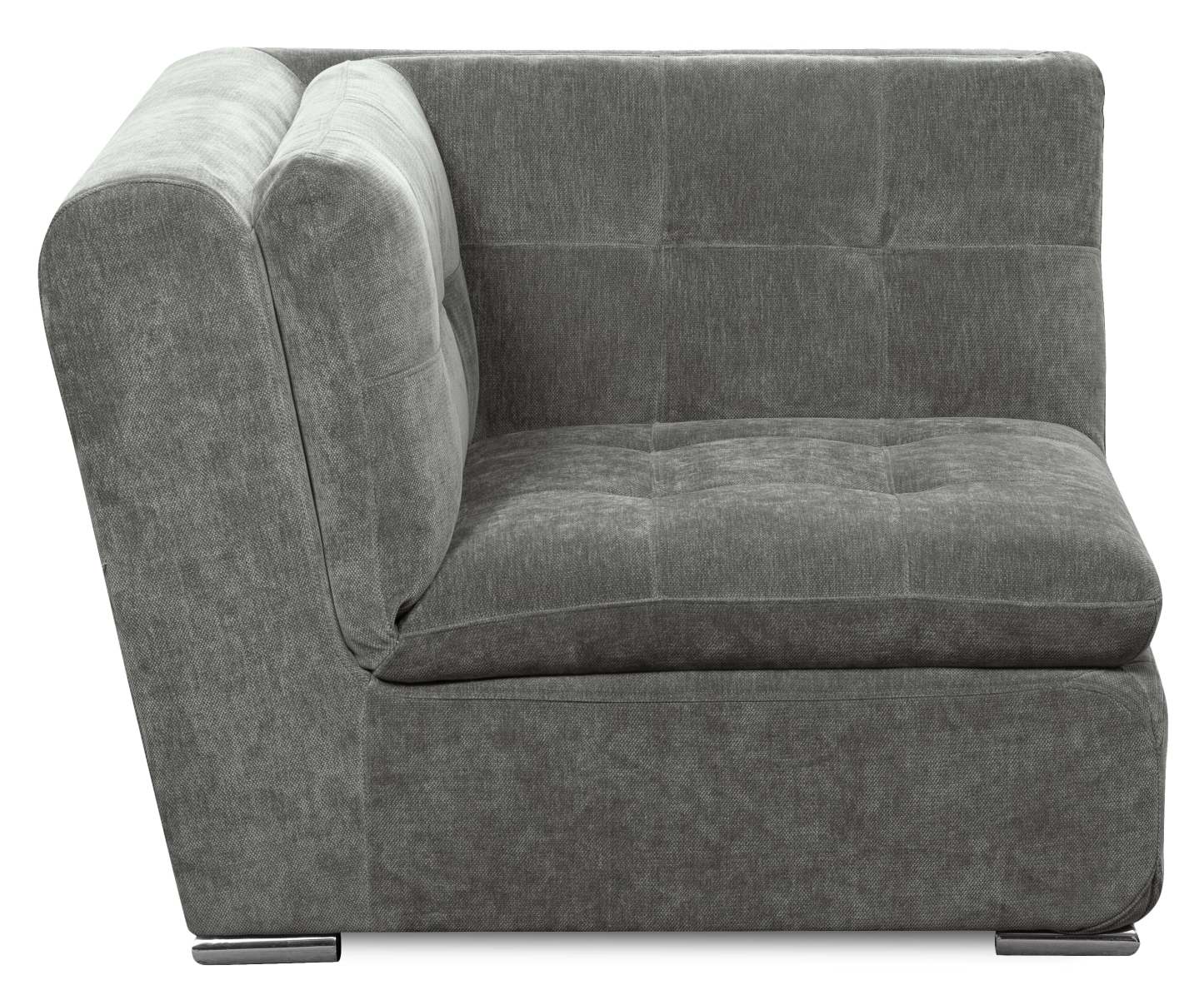 Canapé sectionnel modulaire Plaza de Scott Living 4 pièces en tissu avec console de rangement et 2 porte-gobelets - gris