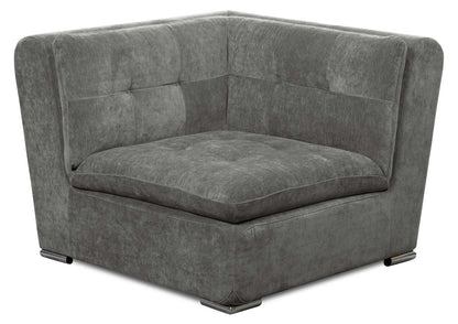 Sofa sectionnel modulaire Plaza de Scott Living 4 pièces en tissu avec pouf - gris