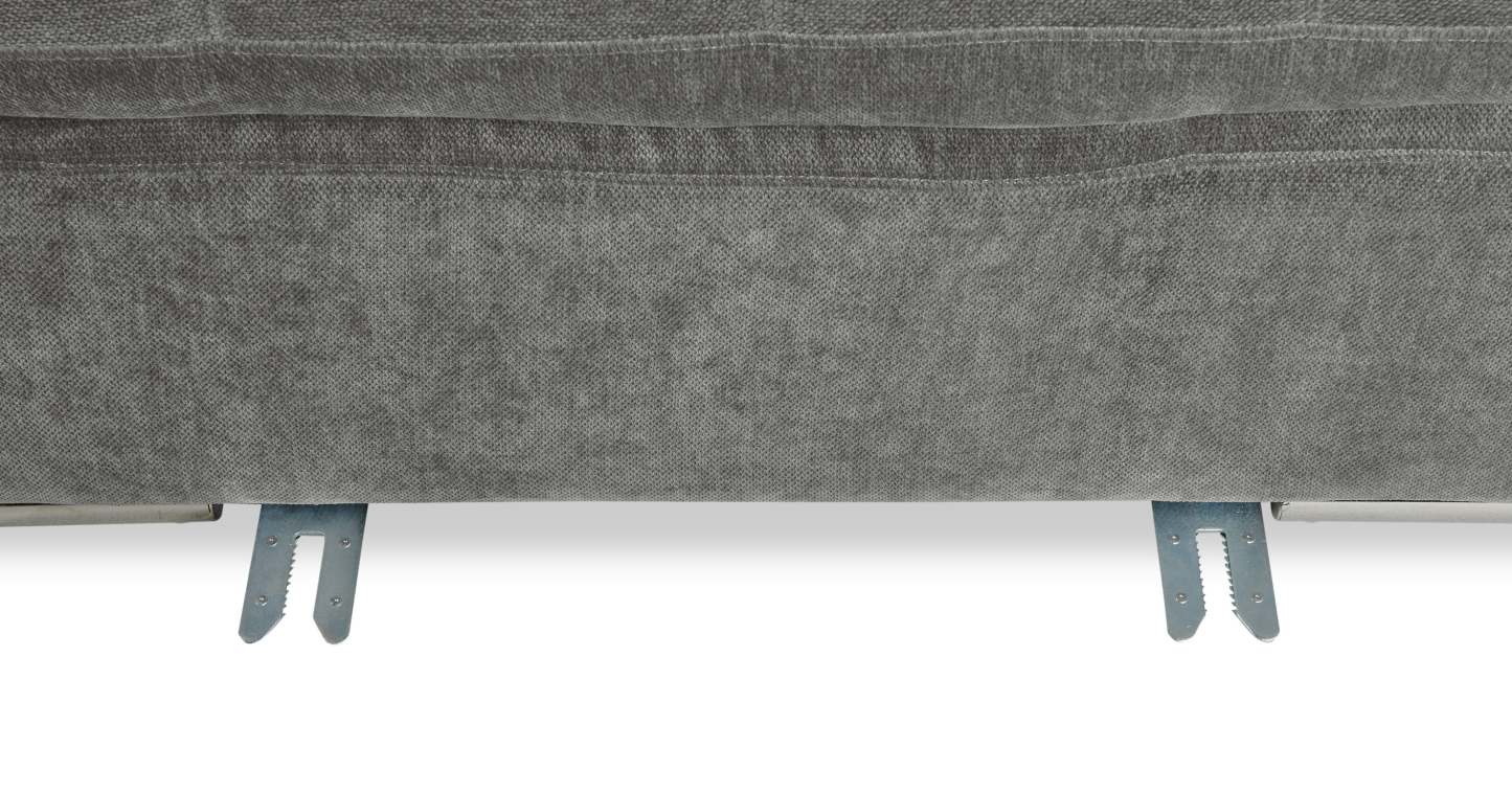 Canapé sectionnel modulaire Plaza de Scott Living 7 pièces en tissu avec console de rangement et 2 porte-gobelets - gris
