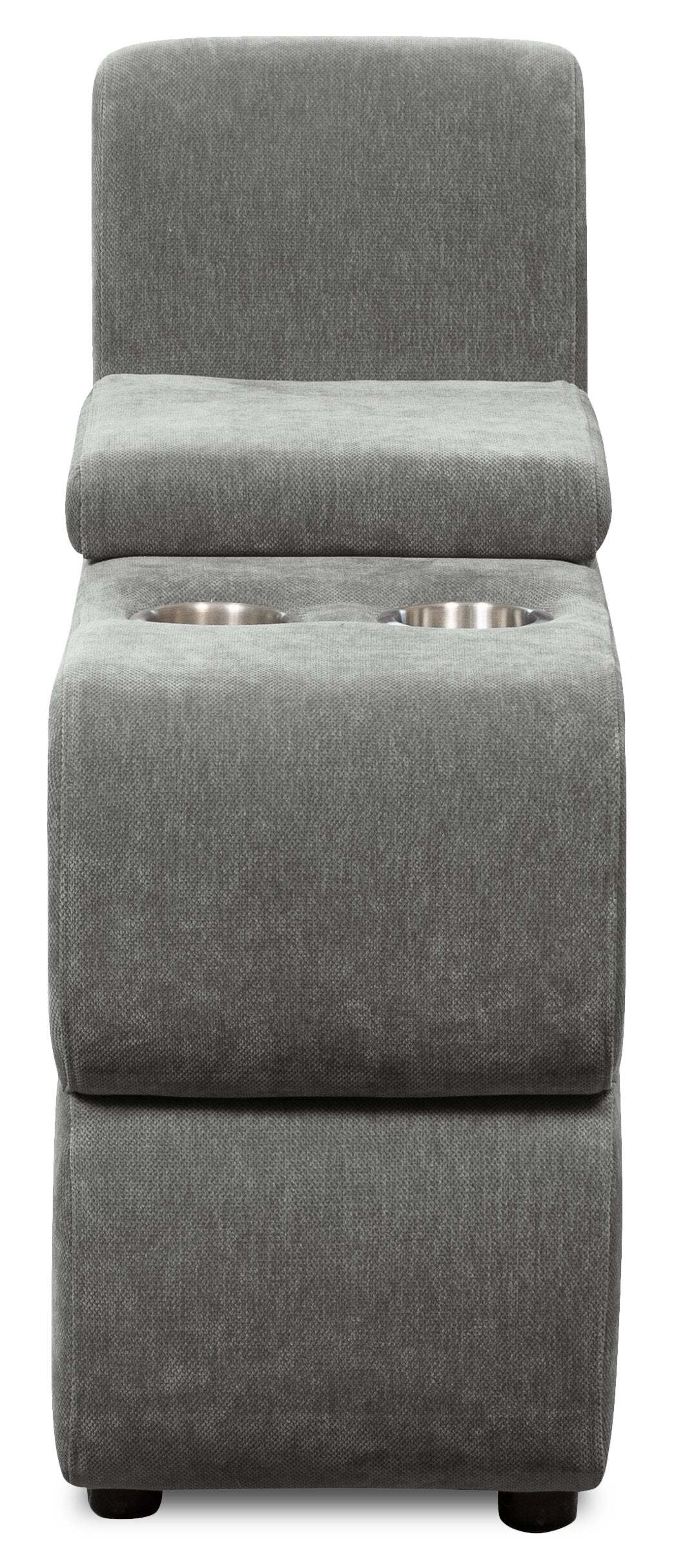 Canapé sectionnel modulaire Plaza de Scott Living 7 pièces en tissu avec console de rangement et 2 porte-gobelets - gris