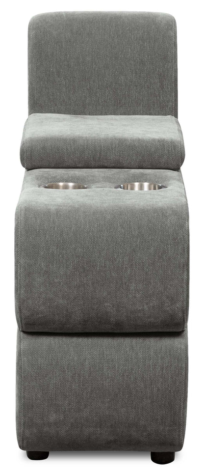 Canapé sectionnel modulaire Plaza de Scott Living 7 pièces en tissu avec console de rangement et 2 porte-gobelets - gris