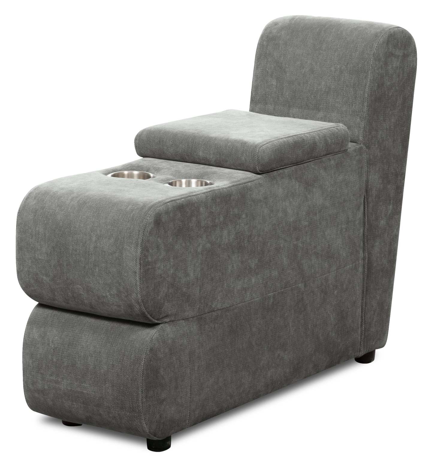 Canapé sectionnel modulaire Plaza de Scott Living 7 pièces en tissu avec console de rangement et 2 porte-gobelets - gris