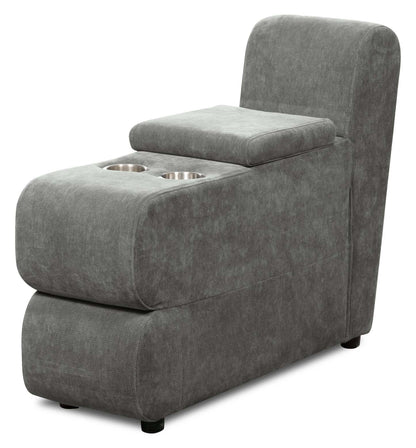 Canapé sectionnel modulaire Plaza de Scott Living 7 pièces en tissu avec console de rangement et 2 porte-gobelets - gris