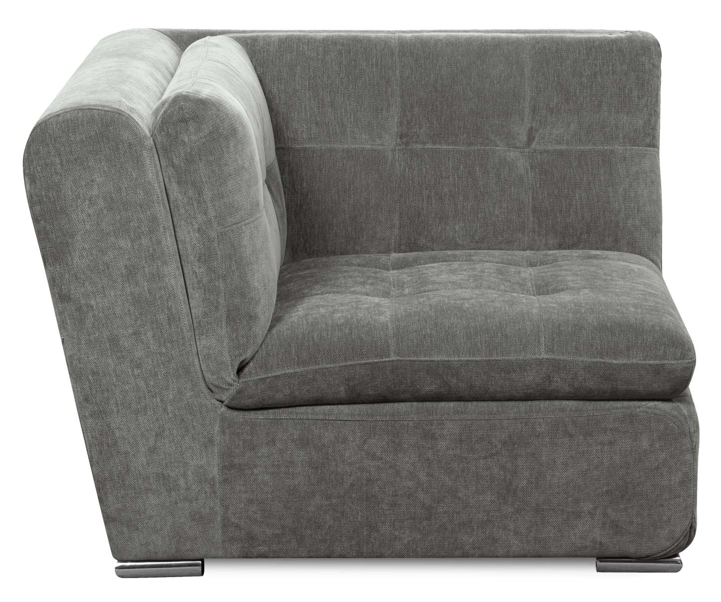 Canapé sectionnel modulaire Plaza de Scott Living 7 pièces en tissu avec console de rangement et 2 porte-gobelets - gris