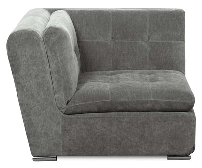 Canapé sectionnel modulaire Plaza de Scott Living 7 pièces en tissu avec console de rangement et 2 porte-gobelets - gris