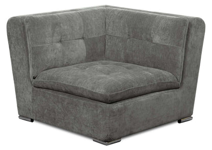 Canapé sectionnel modulaire Plaza de Scott Living 7 pièces en tissu avec console de rangement et 2 porte-gobelets - gris