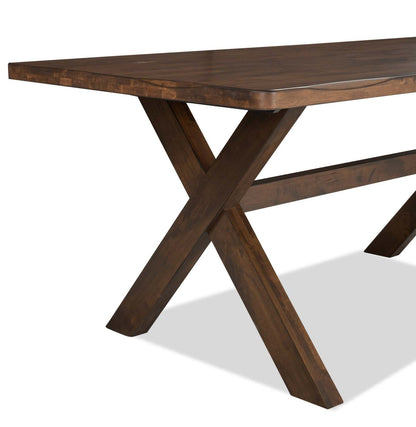 Table de salle à manger prune, bois, aspect Live-Edge, 70,75 W - marron muscade | Table de salle à manger Plum de 70,75 po (L) en bois avec apparence de bordures Live Edge - brun muscade