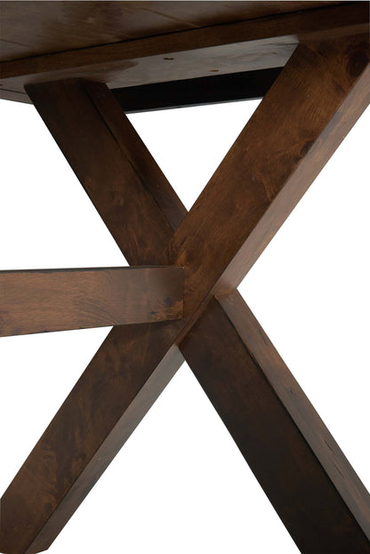 Table de salle à manger prune, bois, aspect Live-Edge, 70,75 W - marron muscade | Table de salle à manger Plum de 70,75 po (L) en bois avec apparence de bordures Live Edge - brun muscade