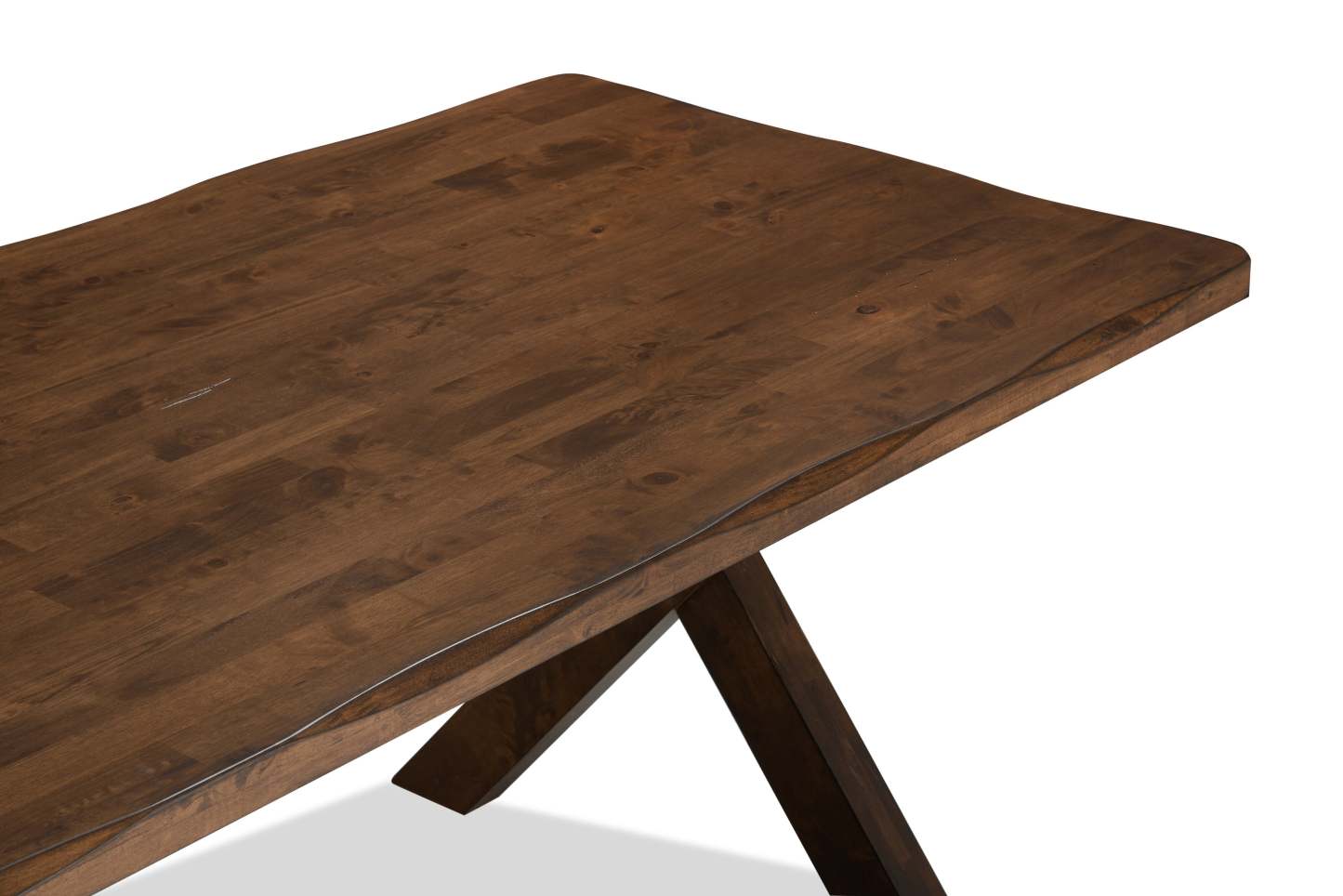 Table de salle à manger prune, bois, aspect Live-Edge, 70,75 W - marron muscade | Table de salle à manger Plum de 70,75 po (L) en bois avec apparence de bordures Live Edge - brun muscade