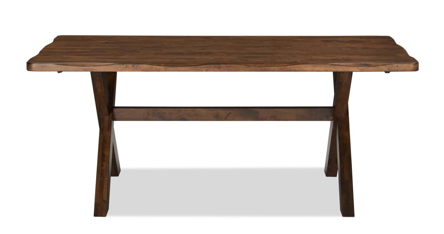 Table de salle à manger prune, bois, aspect Live-Edge, 70,75 W - marron muscade | Table de salle à manger Plum de 70,75 po (L) en bois avec apparence de bordures Live Edge - brun muscade