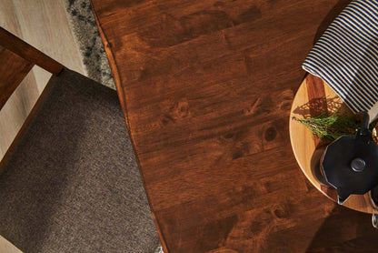 Table de salle à manger prune, bois, aspect Live-Edge, 70,75 W - marron muscade | Table de salle à manger Plum de 70,75 po (L) en bois avec apparence de bordures Live Edge - brun muscade