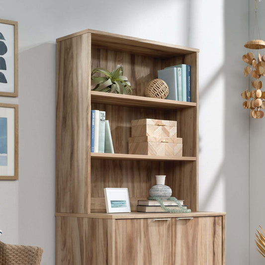 Portage Park 30.35 Commercial Grade 2-Shelf Library Hutch - Light Brown|Crédence de type bibliothèque Portage Park de 30,35 po de qualité commerciale à 2 tablettes - brun clair