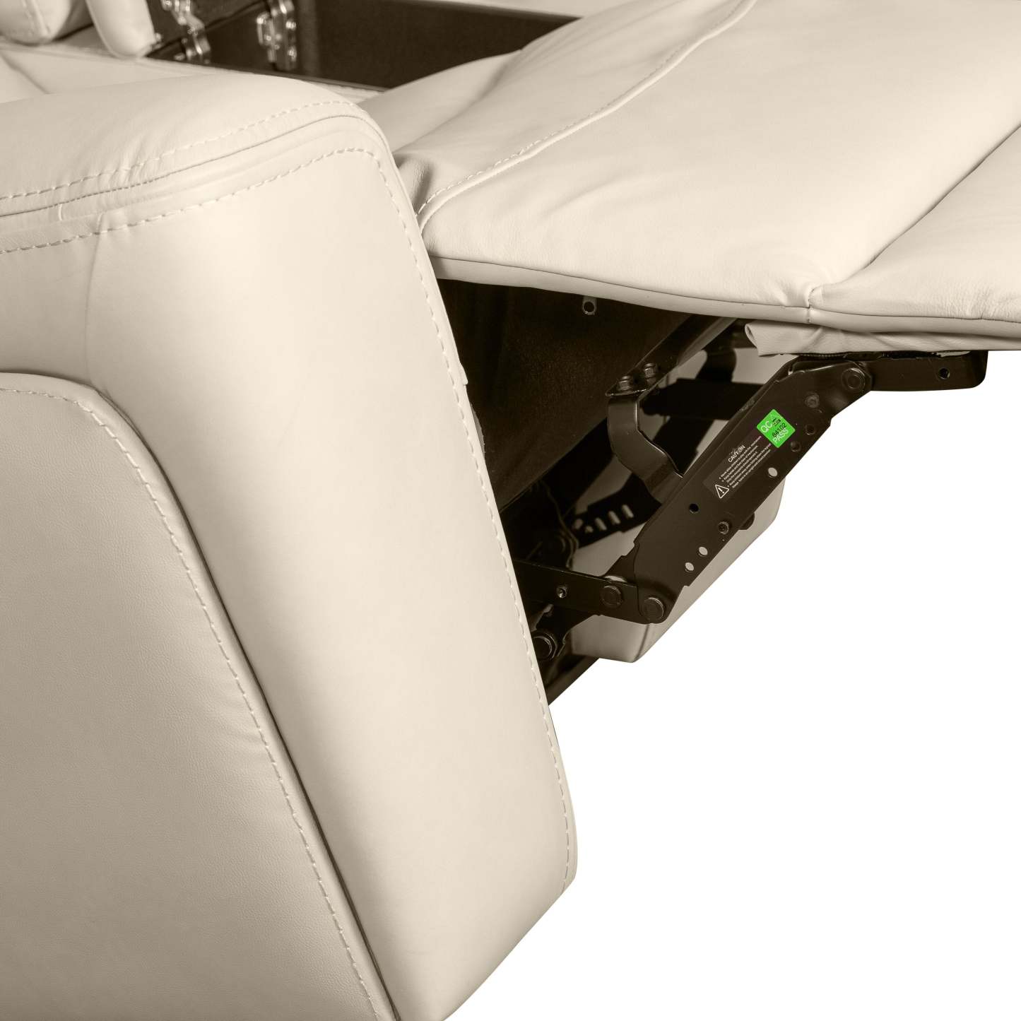 Sofa à inclinaison électrique Prescott de Scott Living de 88,5 po en cuir véritable avec appuie-têtes électriques - gris platine