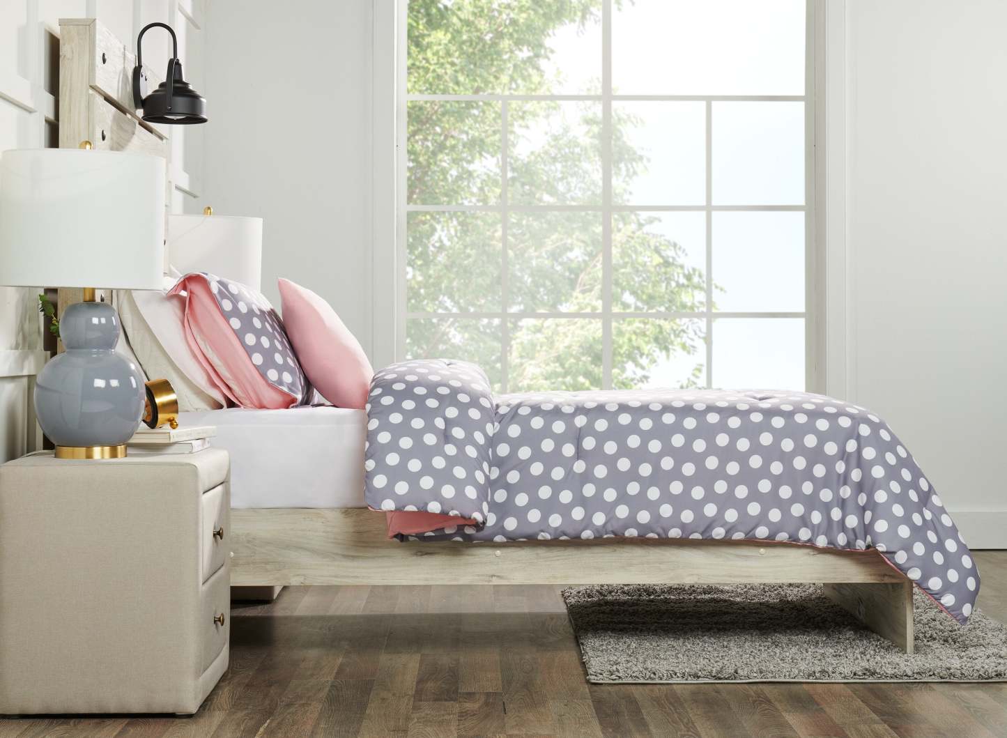 Portia 4-Piece Full Comforter Set - Grey | Ensemble d'édredon Portia 4 pièces pour lit double - gris