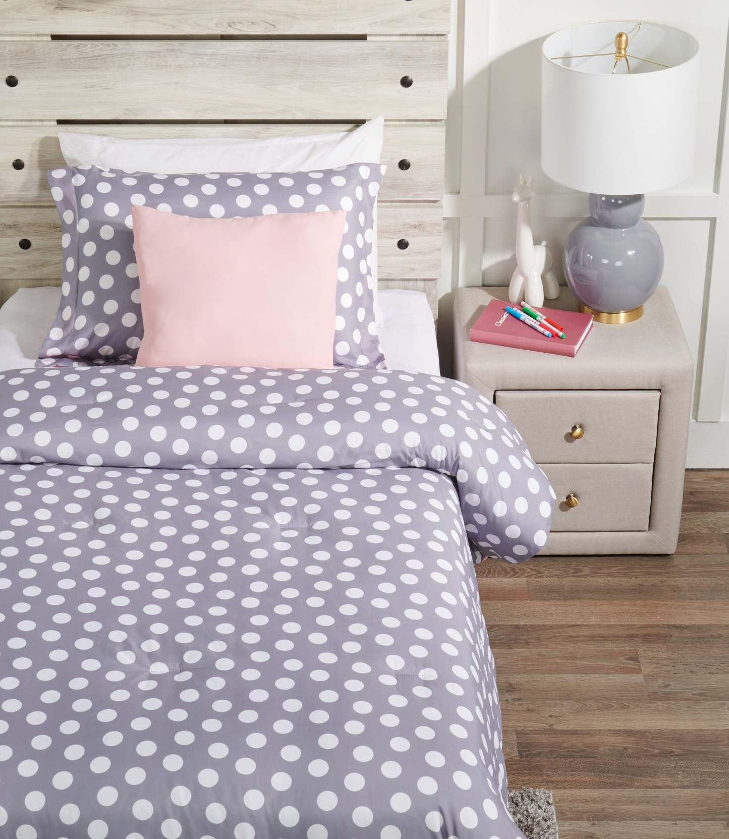 Portia 4-Piece Full Comforter Set - Grey | Ensemble d'édredon Portia 4 pièces pour lit double - gris