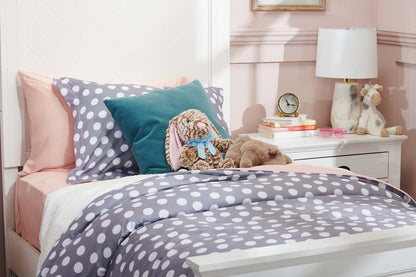 Portia 3-Piece Twin Comforter Set - Grey | Ensemble d'édredon Portia 3 pièces pour lit simple - gris