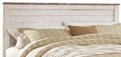 Tête de lit à panneau Willowton, blanchi à la chaux - très grand lit | Tête de lit à panneau Willowton, blanc - format très grand lit