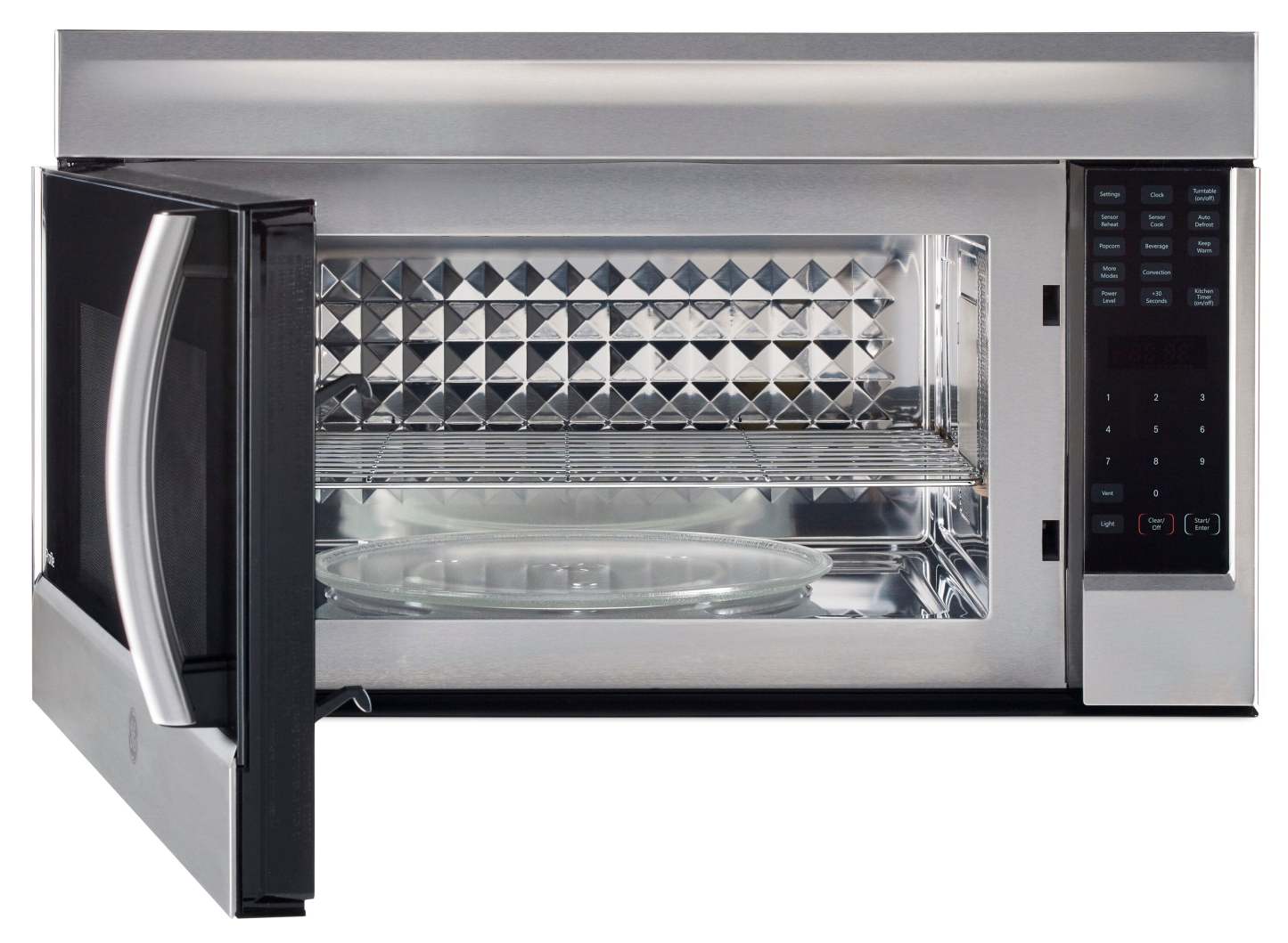 Profil de quatre à micro-ondes à hotte intégrée de 1,8 pi³ avec convection et 400 pi³/min - acier inoxydable - PVM1899SJC