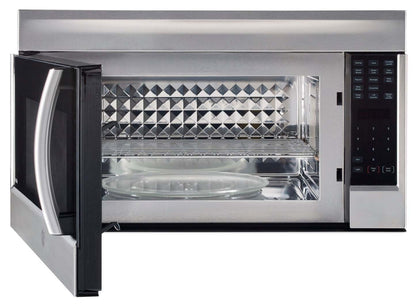 Profil de quatre à micro-ondes à hotte intégrée de 1,8 pi³ avec convection et 400 pi³/min - acier inoxydable - PVM1899SJC