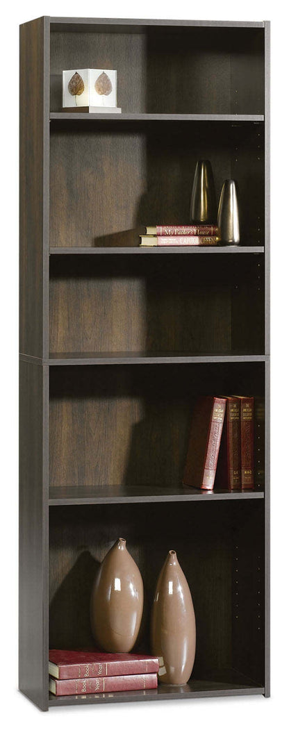 Bibliothèque 5 étagères Boston 24.75 - Cerisier cannelle|Bibliothèque Boston de 24,75 po à 5 tablettes - cerisier cannelle