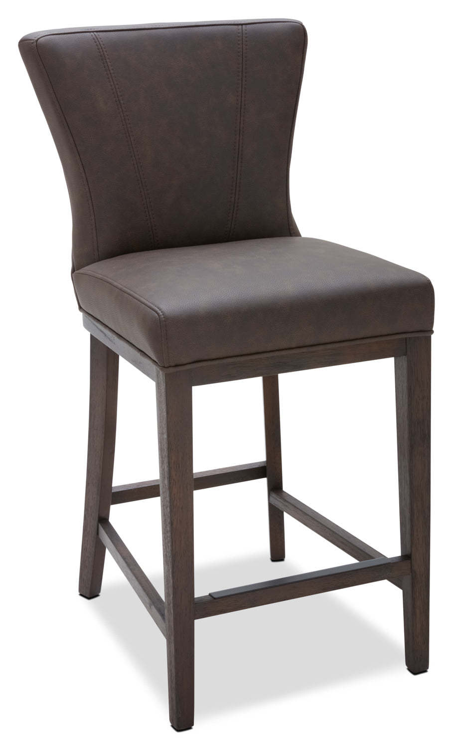 Tabouret à hauteur de comptoir Quinn, ensemble de 2 – Brun|Tabouret Quinn de hauteur comptoir, ensemble de 2 - brun|QUINCCSP