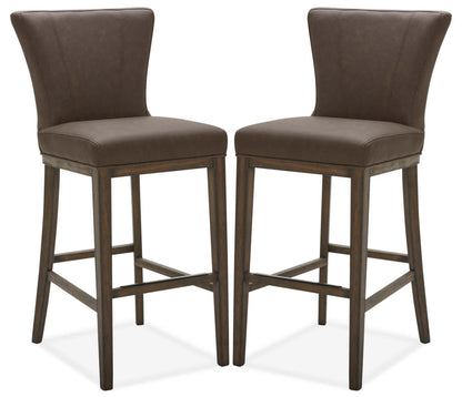 Quinn Bar Stool, Set of 2 – Brown|Tabouret bar Quinn, ensemble de 2 - brun|QUINCBSP